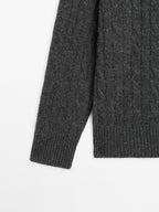 100% cashmere high neck sweater with zip