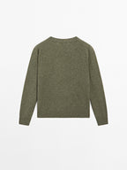 100% cashmere crew neck sweater