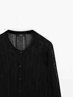 Long sleeve cutwork cardigan