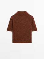 Alpaca blend knit polo jumper