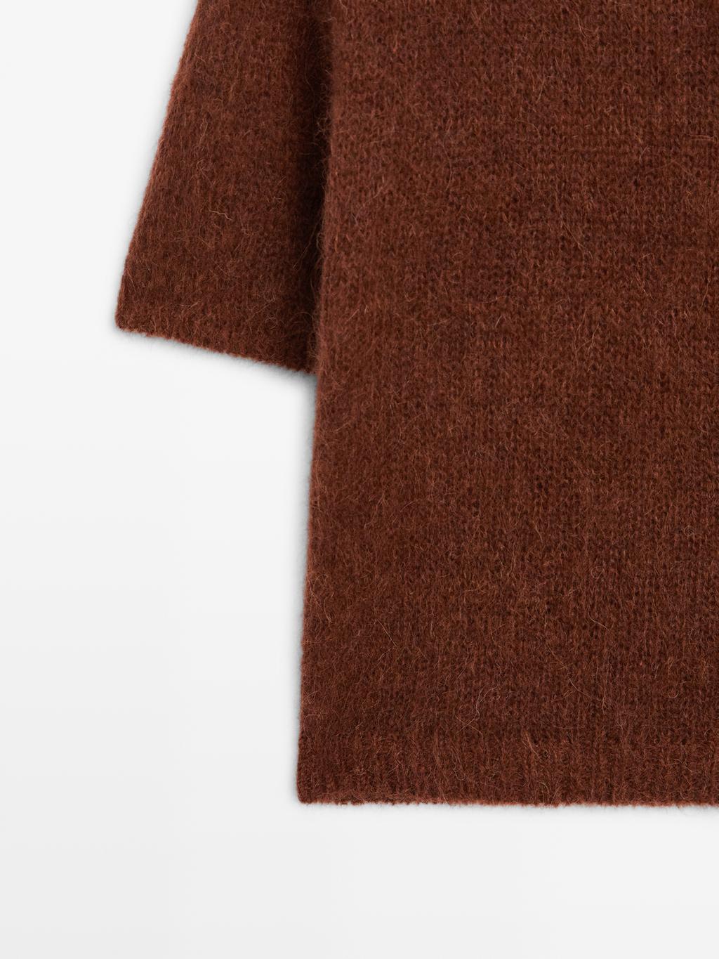 Alpaca blend knit polo jumper