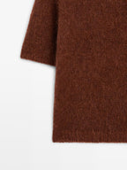 Alpaca blend knit polo jumper