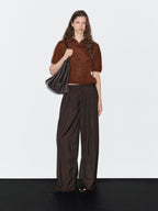 Alpaca blend knit polo jumper