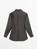 100% silk fitted flowing shirt - LIMITED