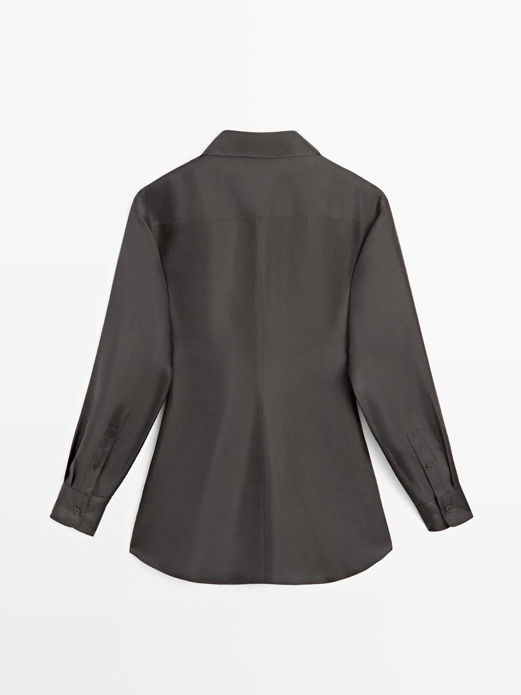 100% silk fitted flowing shirt - LIMITED