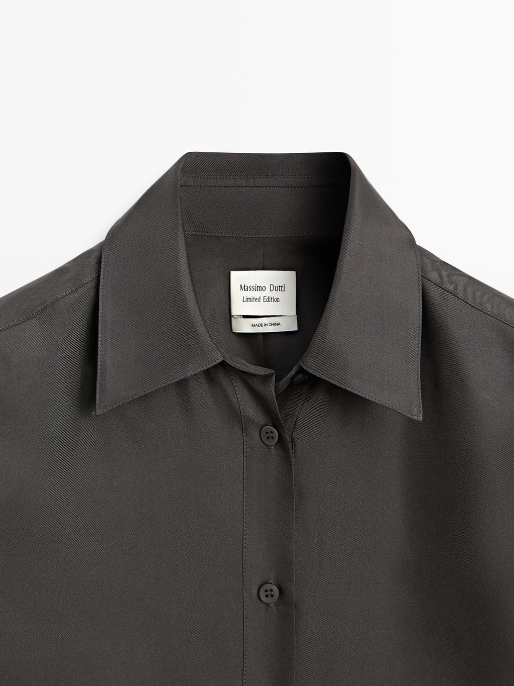 100% silk fitted flowing shirt - LIMITED