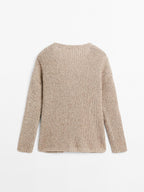 Flecked knit cardigan
