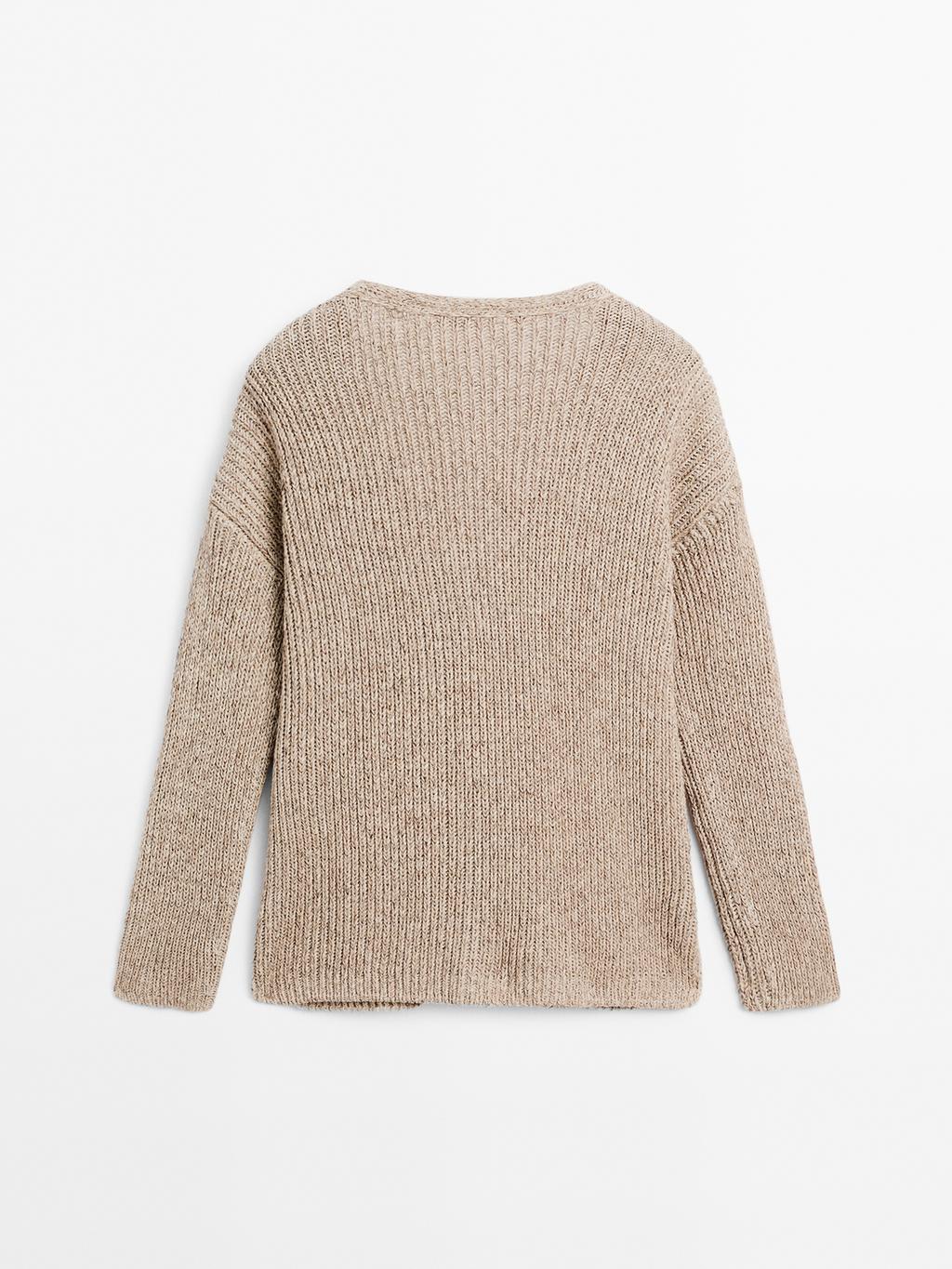 Flecked knit cardigan