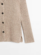 Flecked knit cardigan