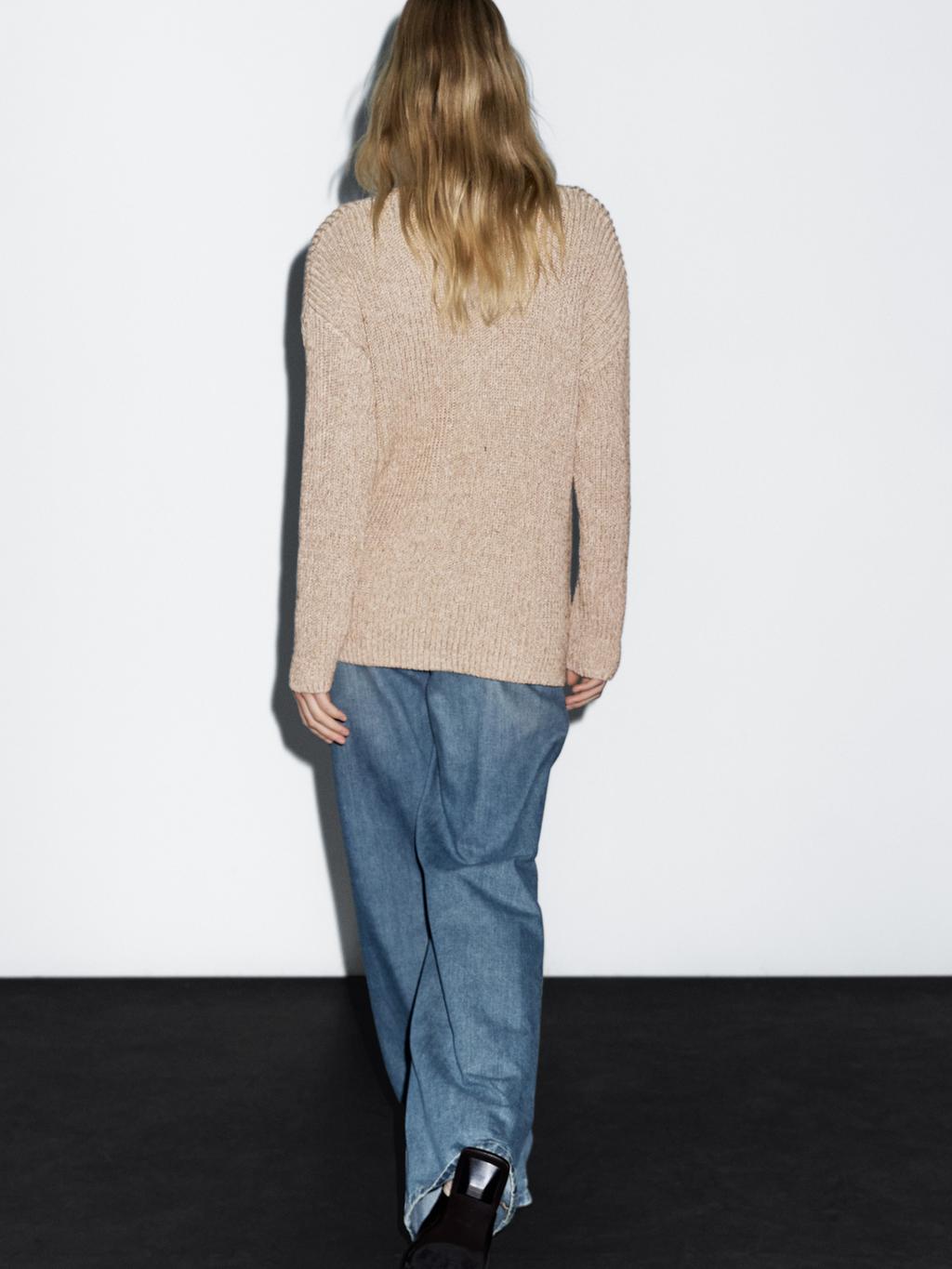 Flecked knit cardigan