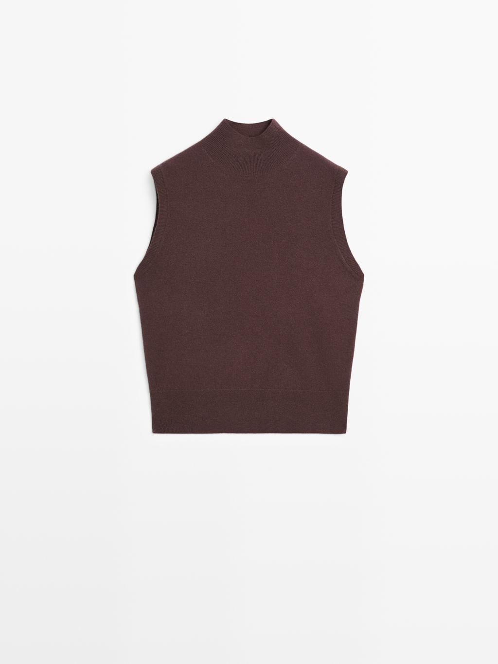 100% cashmere knit vest