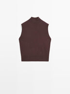 100% cashmere knit vest