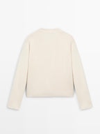 100% wool knit cardigan with pockets