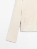 100% wool knit cardigan with pockets