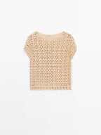 Cutwork crochet cardigan