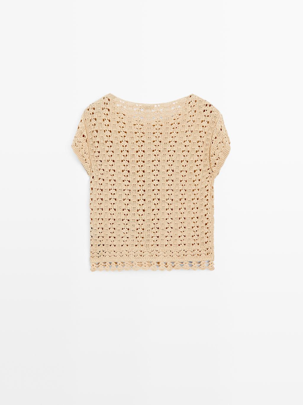 Cutwork crochet cardigan