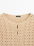 Cutwork crochet cardigan