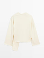 100% wool knit sweater with scarf