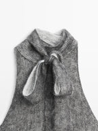 Alpaca and wool knit halterneck top