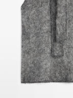 Alpaca and wool knit halterneck top