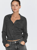 Wool blend cardigan with pocket details