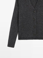 Wool blend V-neck cardigan