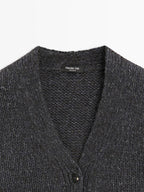 Wool blend V-neck cardigan