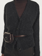 Wool blend V-neck cardigan