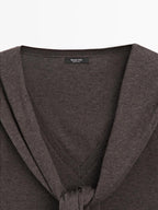 Knit sweater with multiway sleeves