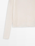 Knit alpaca blend crew neck sweater