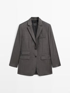 100% wool suit blazer