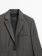 100% wool suit blazer
