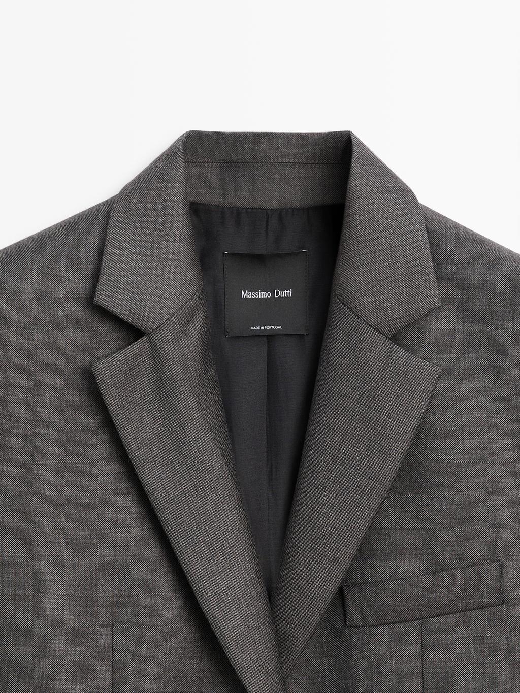 100% wool suit blazer