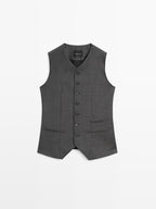 100% wool suit waistcoat