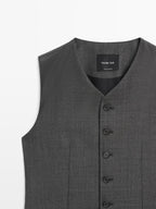 100% wool suit waistcoat