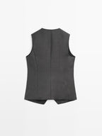 100% wool suit waistcoat