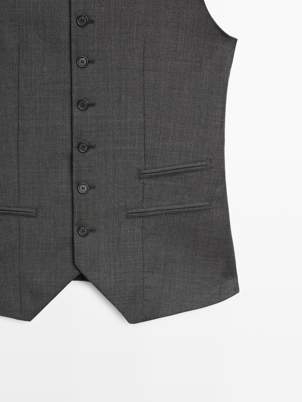 100% wool suit waistcoat