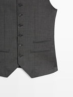 100% wool suit waistcoat