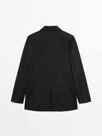 100% extra fine wool two-button blazer