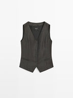 100% wool pinstripe waistcoat
