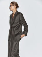 100% wool pinstripe blazer