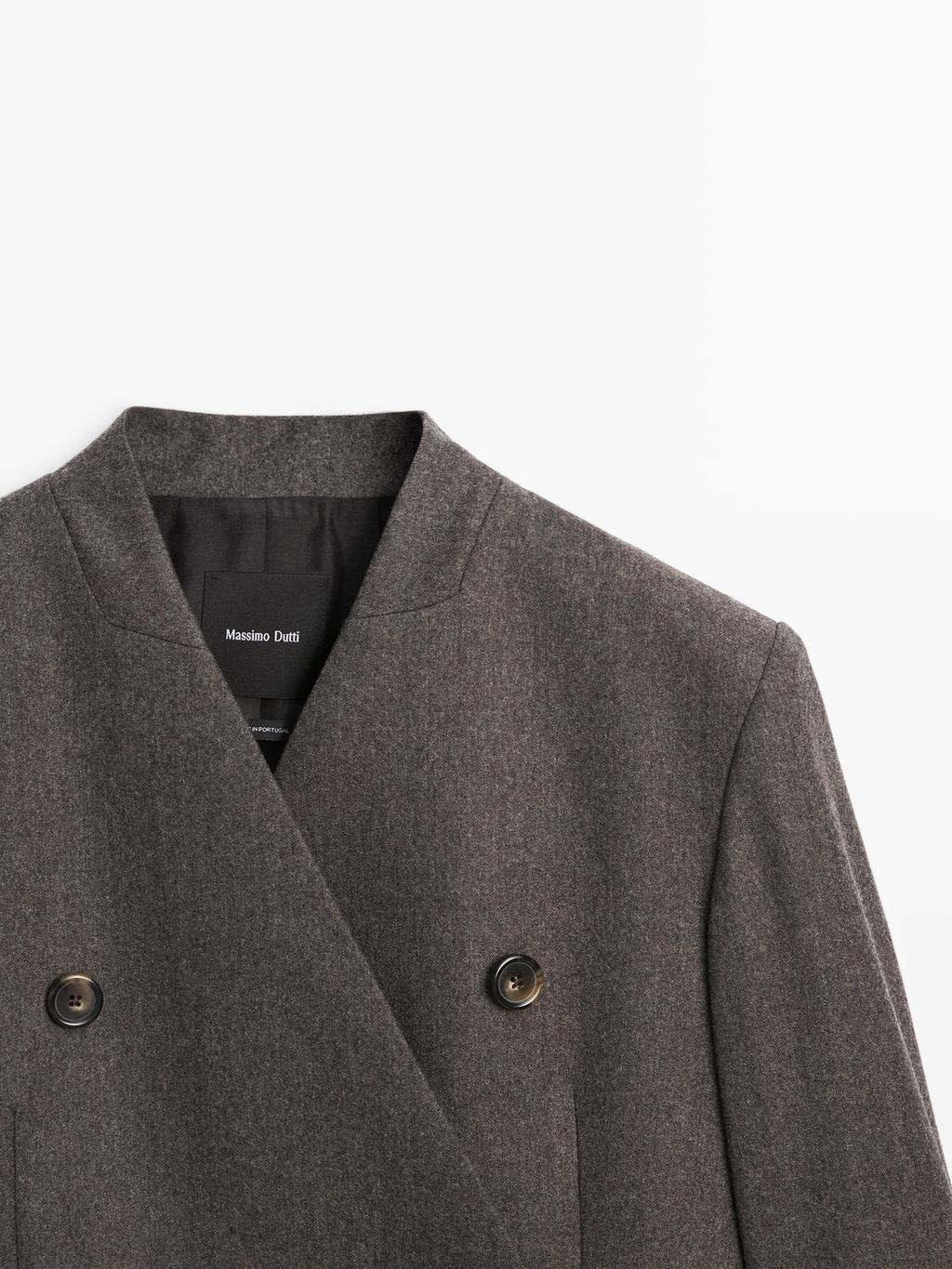 100% wool melange suit blazer