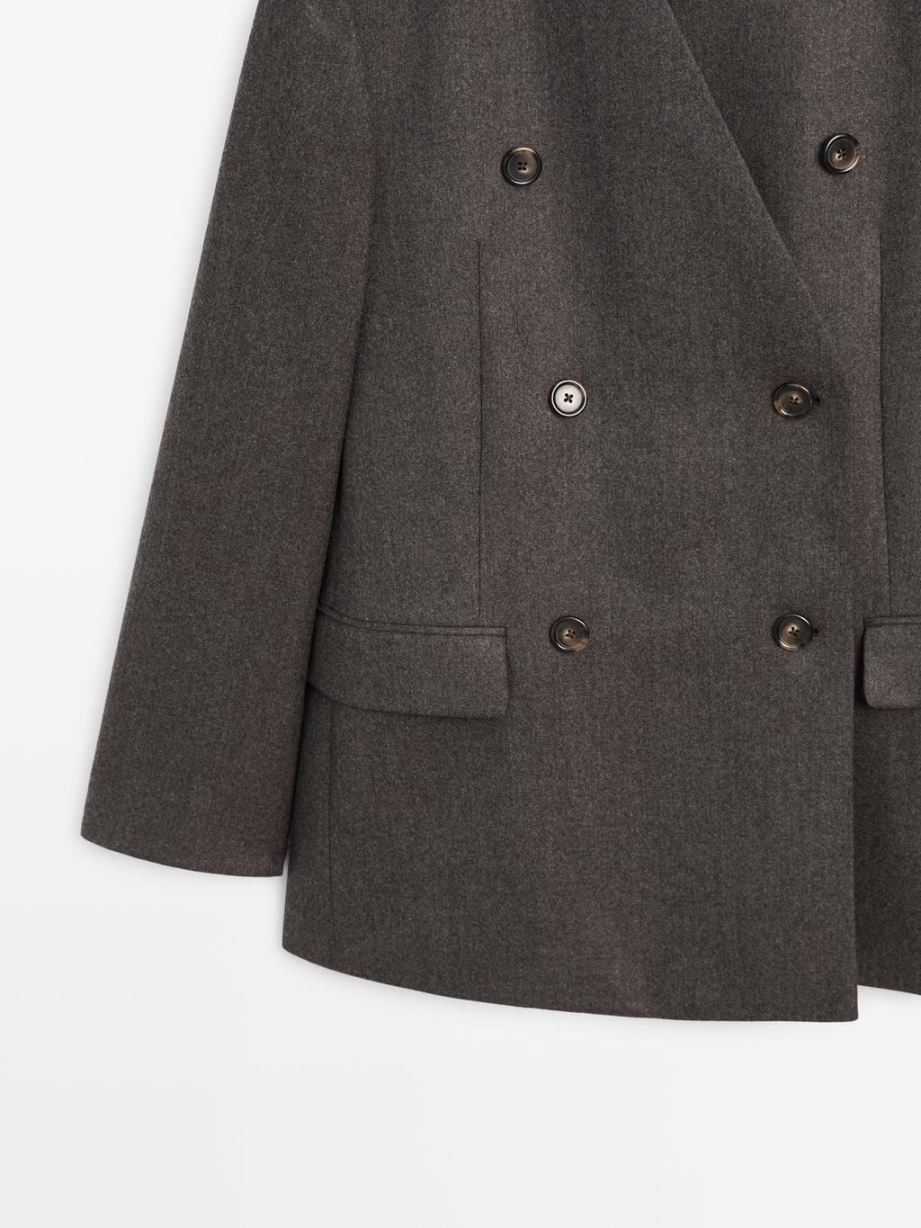 100% wool melange suit blazer