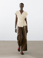 100% linen crossover waistcoat