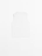 Mercerised cotton crew neck T-shirt