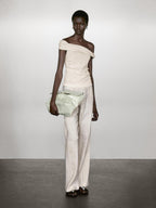 Draped strapless top