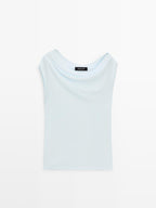 Sleeveless asymmetric top