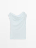Sleeveless asymmetric top