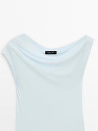 Sleeveless asymmetric top