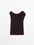 100% cotton asymmetric top